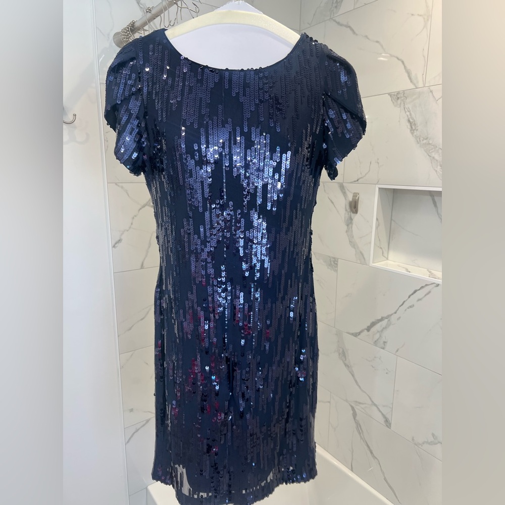 Navy Sequin Dress